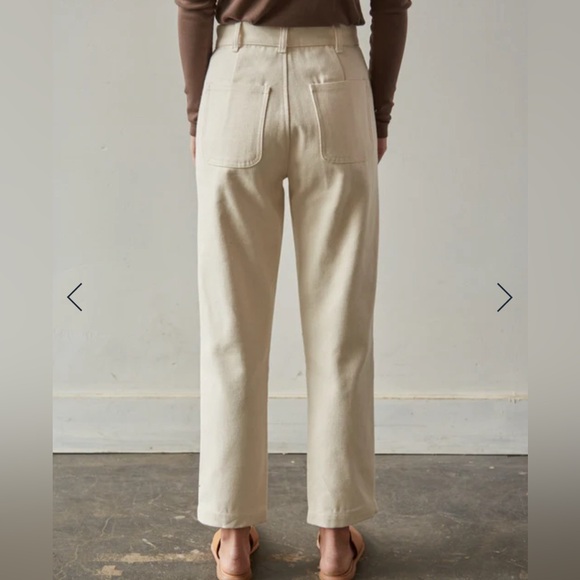 Diamond Leah | Designer | Natural Rigid Pant in dye free canvas | S - Picture 6 of 12